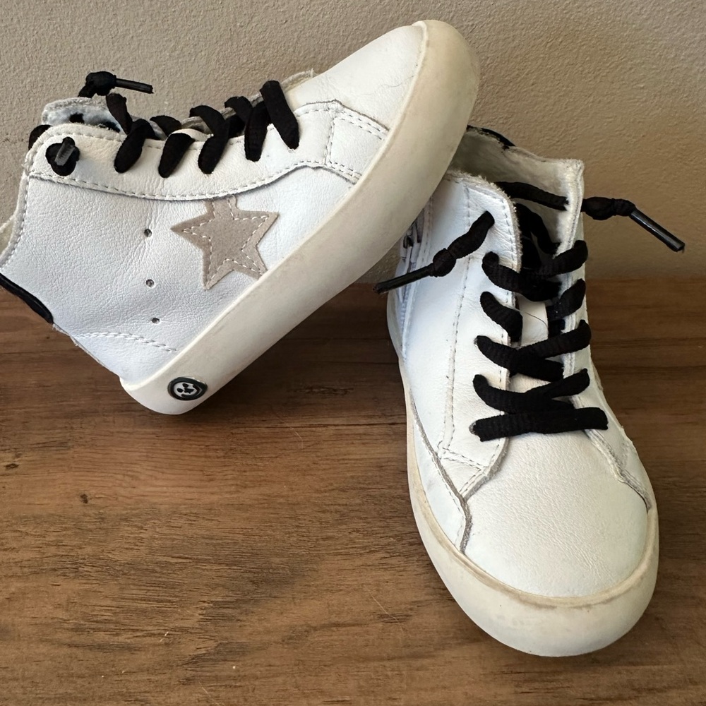 White Kids Shoes with Star Design